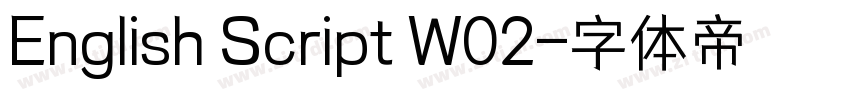 English Script W02字体转换